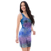 Black And Blue Tie Dye Bodycon Dress-grizzshop