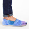 Black And Blue Tie Dye Canvas Shoes-grizzshop