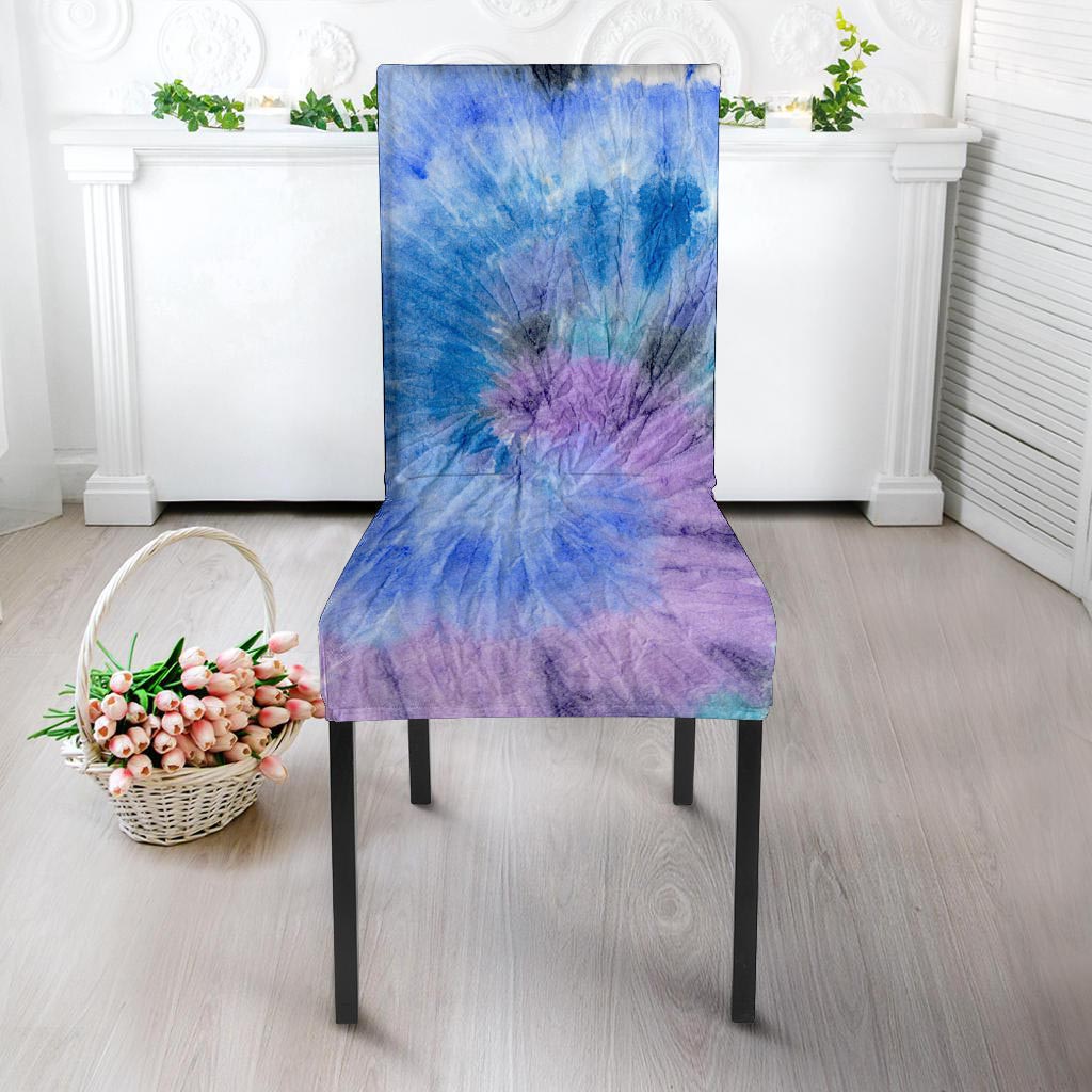 Black And Blue Tie Dye Chair Cover-grizzshop