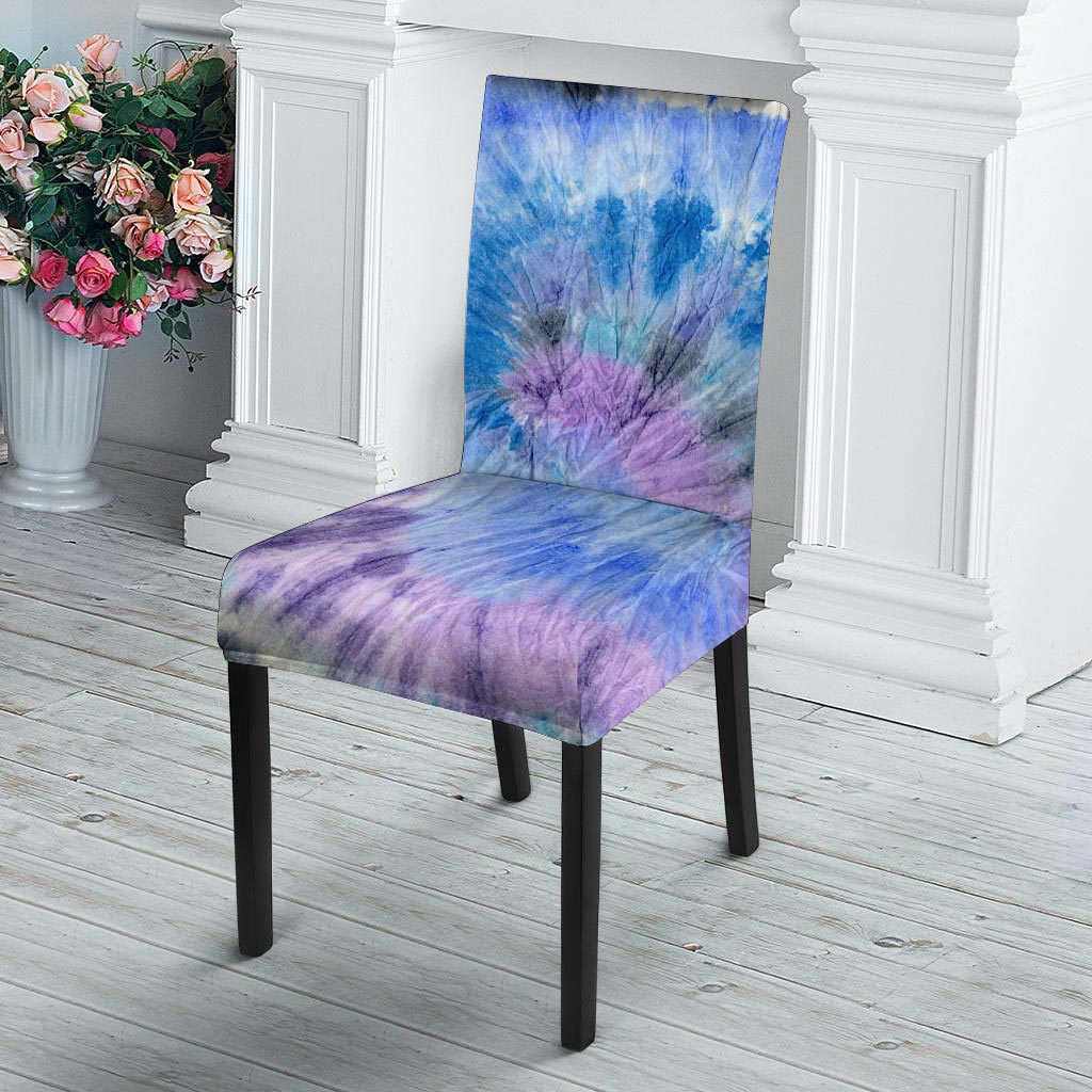 Black And Blue Tie Dye Chair Cover-grizzshop