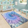 Black And Blue Tie Dye Floor Mat-grizzshop