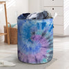 Black And Blue Tie Dye Laundry Basket-grizzshop