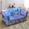 Black And Blue Tie Dye Loveseat Cover-grizzshop