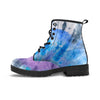 Black And Blue Tie Dye Men's Boots-grizzshop