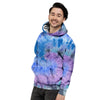 Black And Blue Tie Dye Men's Hoodie-grizzshop