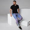 Black And Blue Tie Dye Men's Joggers-grizzshop