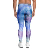 Black And Blue Tie Dye Men's Leggings-grizzshop