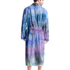 Black And Blue Tie Dye Men's Robe-grizzshop