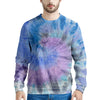 Black And Blue Tie Dye Men's Sweatshirt-grizzshop