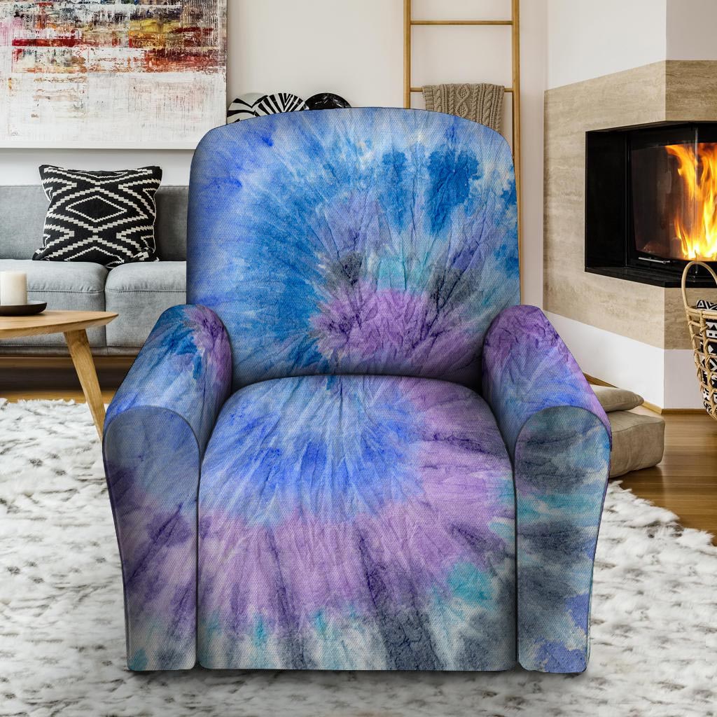 Black And Blue Tie Dye Recliner Cover-grizzshop