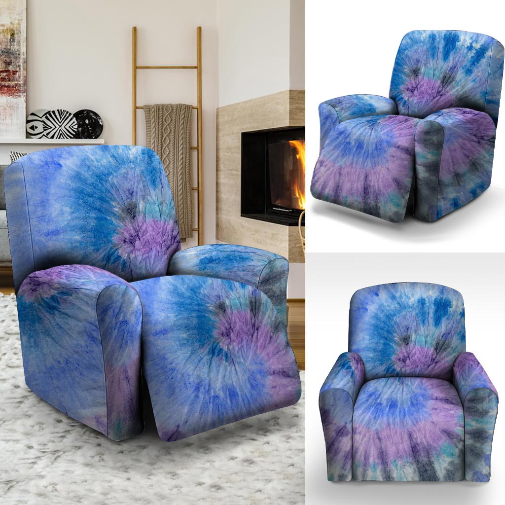 Black And Blue Tie Dye Recliner Cover-grizzshop