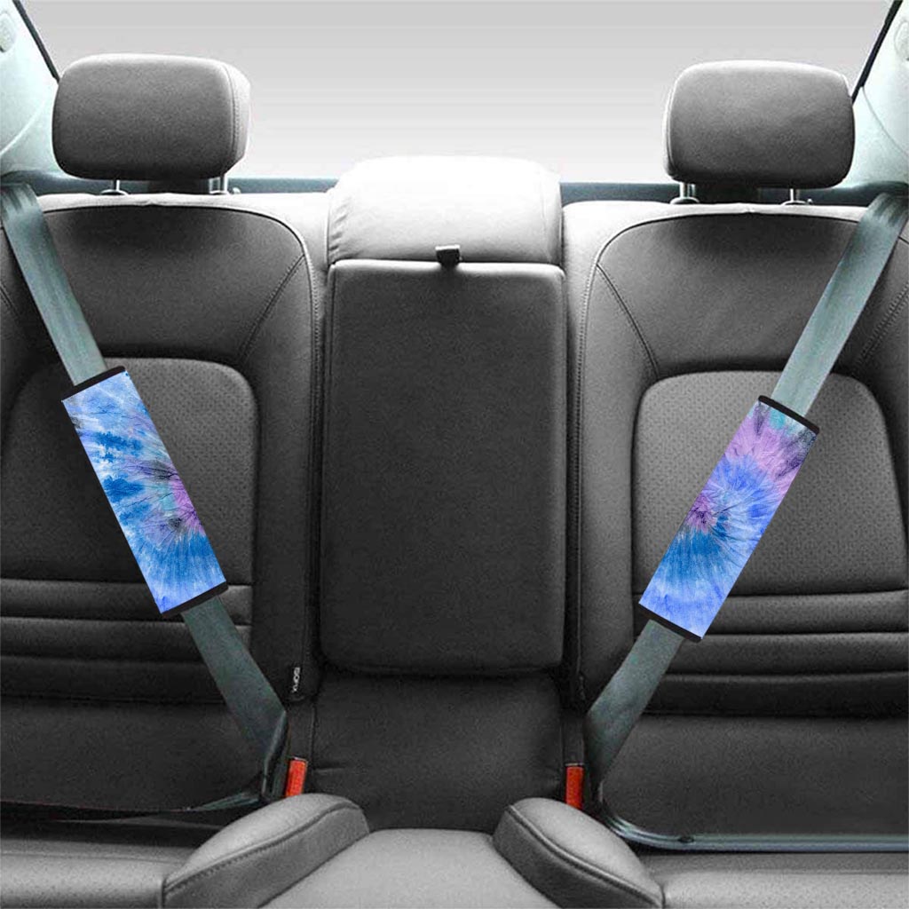 Black And Blue Tie Dye Seat Belt Cover-grizzshop