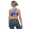 Black And Blue Tie Dye Sports Bra-grizzshop