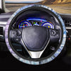 Black And Blue Tie Dye Steering Wheel Cover-grizzshop