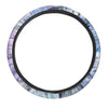 Black And Blue Tie Dye Steering Wheel Cover-grizzshop