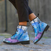 Black And Blue Tie Dye Women's Boots-grizzshop