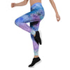 Black And Blue Tie Dye Women's Leggings-grizzshop