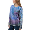 Black And Blue Tie Dye Women's Sweatshirt-grizzshop