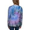 Black And Blue Tie Dye Women's Sweatshirt-grizzshop