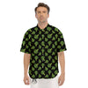 Black And Broccoli Print Pattern Men's Short Sleeve Shirts-grizzshop