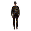 Black And Gold Twisted Snakes Print Men's Pajamas-grizzshop