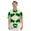 Black And Green Acid Wash Tie Dye Print Men's Short Sleeve Shirts-grizzshop