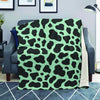 Black And Green Cow Print Blanket-grizzshop