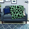 Black And Green Cow Print Blanket-grizzshop