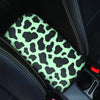 Black And Green Cow Print Car Console Cover-grizzshop