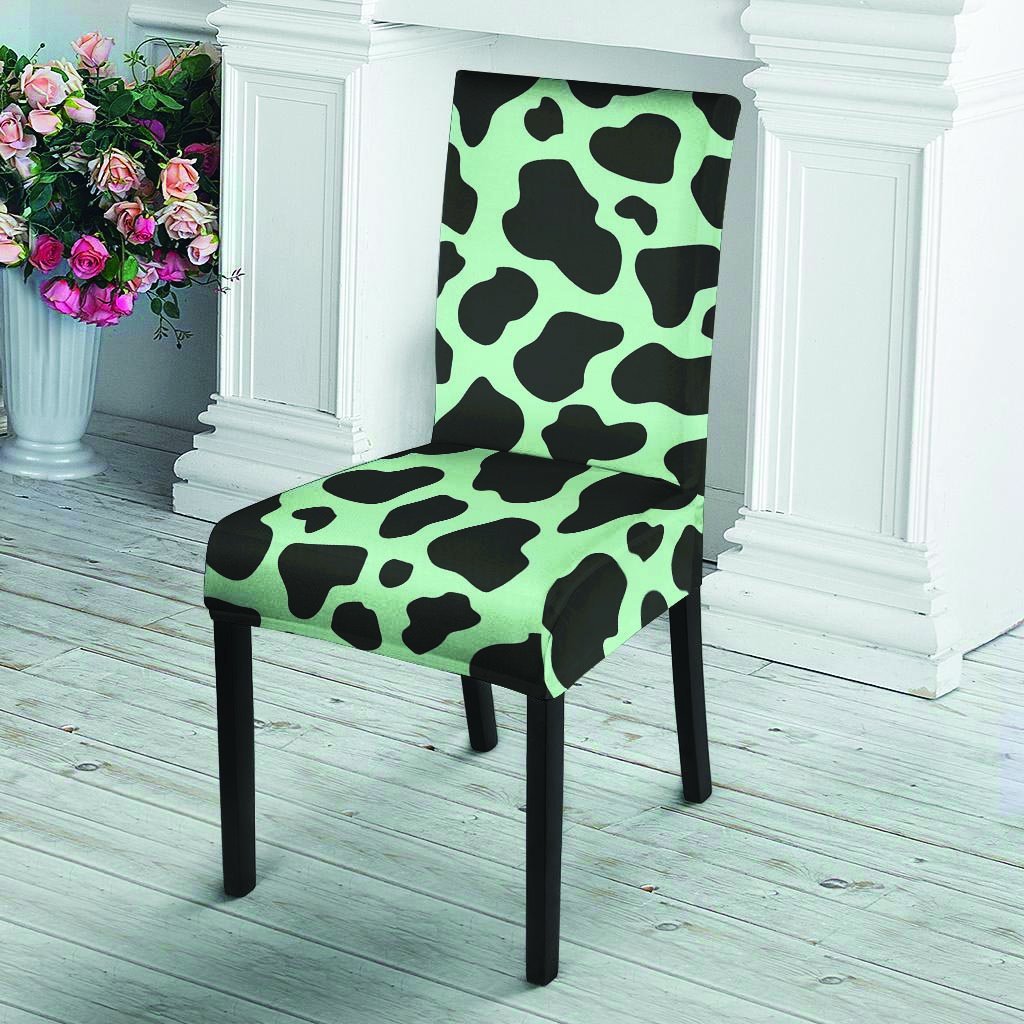 Black And Green Cow Print Chair Cover-grizzshop