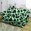 Black And Green Cow Print Loveseat Cover-grizzshop