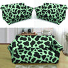 Black And Green Cow Print Loveseat Cover-grizzshop