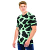 Black And Green Cow Print Men T Shirt-grizzshop