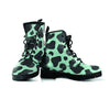 Black And Green Cow Print Men's Boots-grizzshop