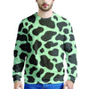 Black And Green Cow Print Men's Sweatshirt-grizzshop