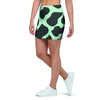 Black And Green Cow Print Mini Skirt-grizzshop