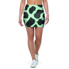 Black And Green Cow Print Mini Skirt-grizzshop