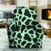 Black And Green Cow Print Recliner Cover-grizzshop