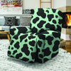 Black And Green Cow Print Recliner Cover-grizzshop