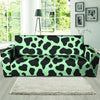 Black And Green Cow Print Sofa Cover-grizzshop