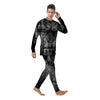 Black And Grey Face Chimpanzee Print Men's Pajamas-grizzshop