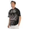 Black And Grey Face Chimpanzee Print Men's Short Sleeve Shirts-grizzshop