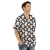 Black And Lucky Cat Print Pattern Men's Hawaiian Shirt-grizzshop