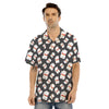 Black And Lucky Cat Print Pattern Men's Hawaiian Shirt-grizzshop