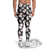 Black And Lucky Cat Print Pattern Men's Leggings-grizzshop