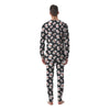 Black And Lucky Cat Print Pattern Men's Pajamas-grizzshop