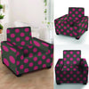 Black And Maroon Polka Dot Armchair Cover-grizzshop