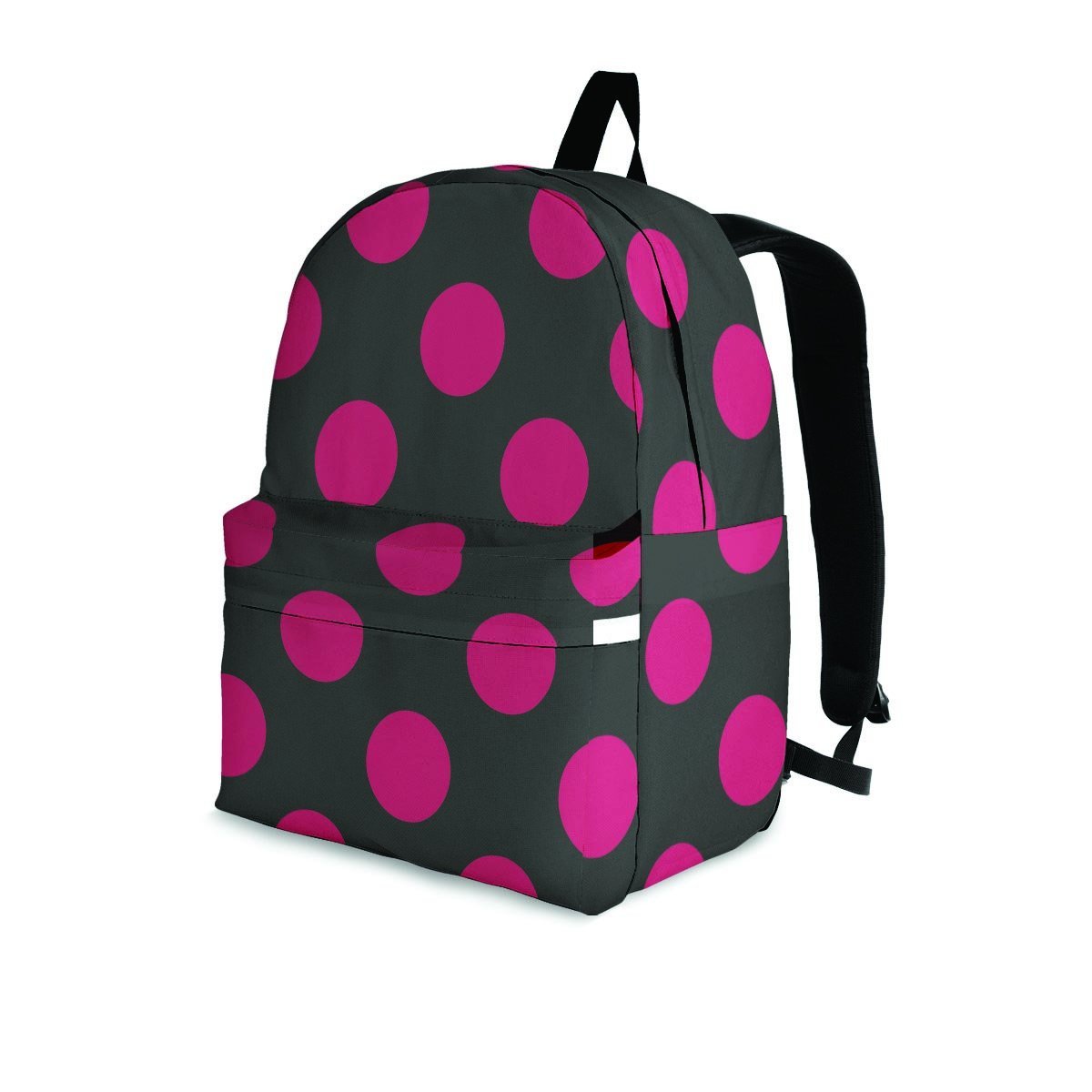 Black And Maroon Polka Dot Backpack-grizzshop