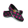 Black And Maroon Polka Dot Canvas Shoes-grizzshop