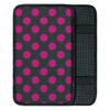 Black And Maroon Polka Dot Car Console Cover-grizzshop